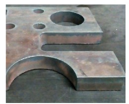 Cut metal plate samples